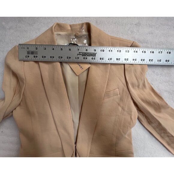Jill Stuart Womens Beige Linen Blazer Jacket Size 8 Made In Italy - Picture 8 of 12